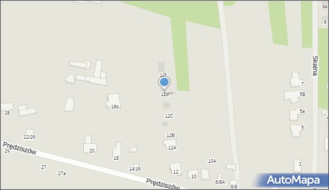 Częstochowa, Prędziszów, 12d, mapa Częstochowy