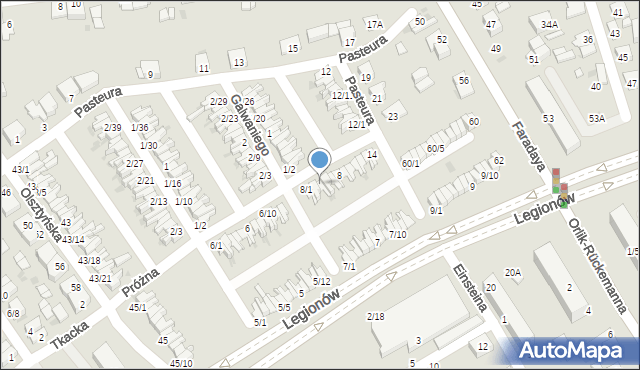 Częstochowa, Próżna, 8/3, mapa Częstochowy
