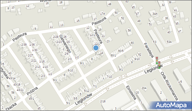 Częstochowa, Próżna, 8/9, mapa Częstochowy