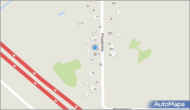 Częstochowa, Przyjemna, 59, mapa Częstochowy
