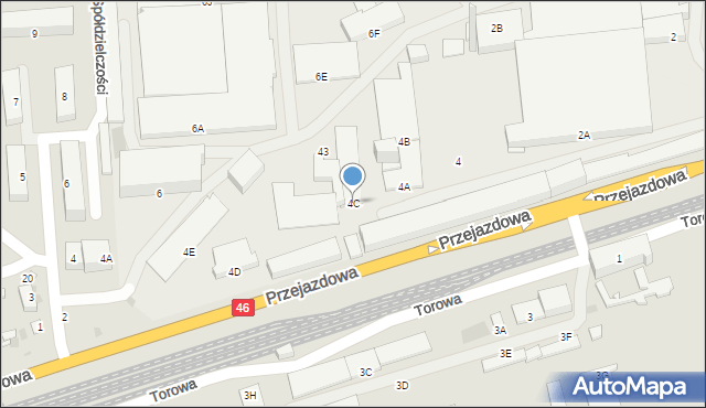 Częstochowa, Przejazdowa, 4C, mapa Częstochowy