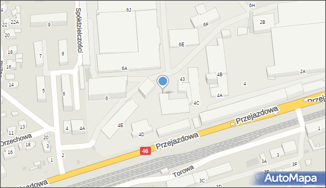 Częstochowa, Przejazdowa, 4f, mapa Częstochowy