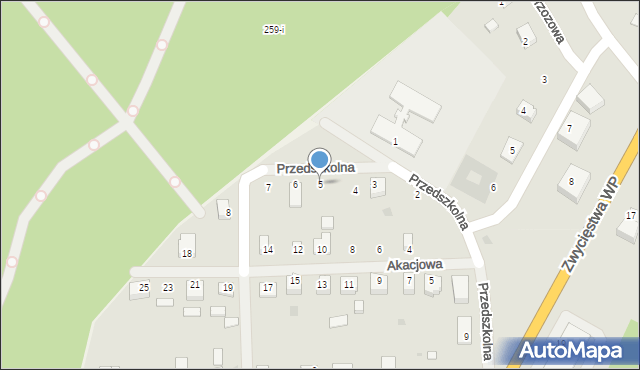 Człopa, Przedszkolna, 5, mapa Człopa