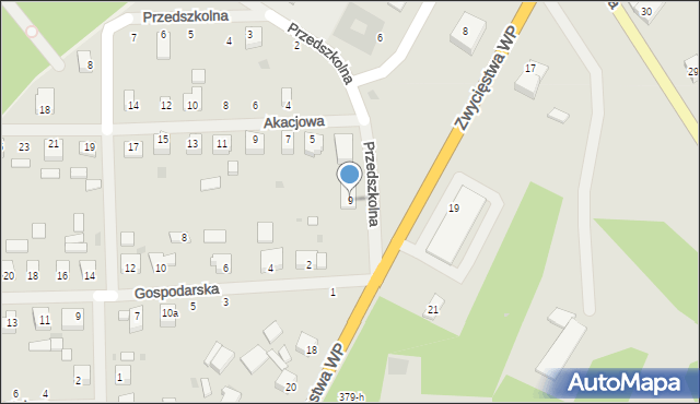 Człopa, Przedszkolna, 9, mapa Człopa