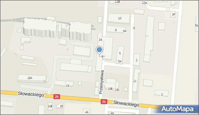Człuchów, Przemysłowa, 3B, mapa Człuchów