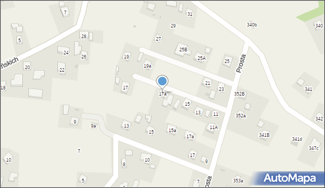 Czudec, Prosta, 17a, mapa Czudec