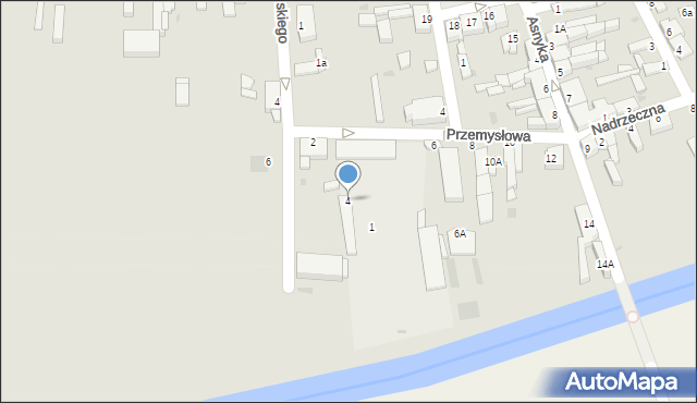 Dąbie, Przemysłowa, 4, mapa Dąbie