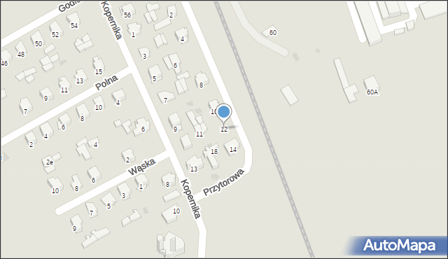 Dąbrowa Białostocka, Przytorowa, 12, mapa Dąbrowa Białostocka