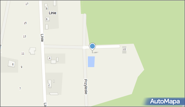 Dąbrowa Chełmińska, Przylesie, 14, mapa Dąbrowa Chełmińska