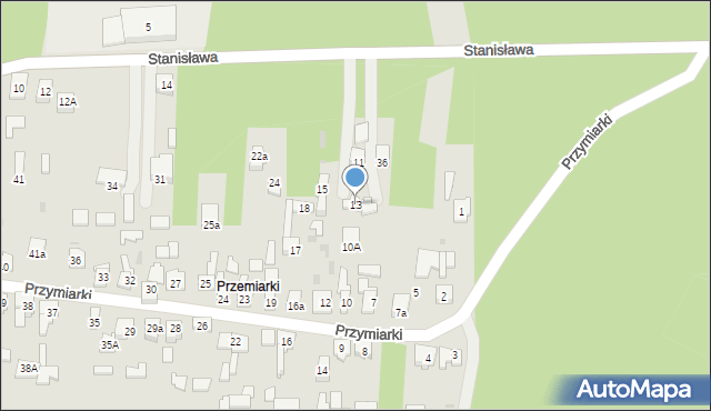 Dąbrowa Górnicza, Przymiarki, 13, mapa Dąbrowa Górnicza