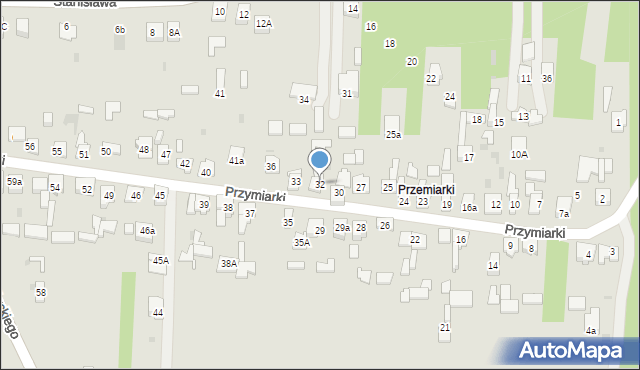 Dąbrowa Górnicza, Przymiarki, 32, mapa Dąbrowa Górnicza