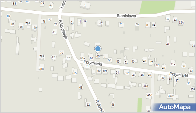 Dąbrowa Górnicza, Przymiarki, 60, mapa Dąbrowa Górnicza