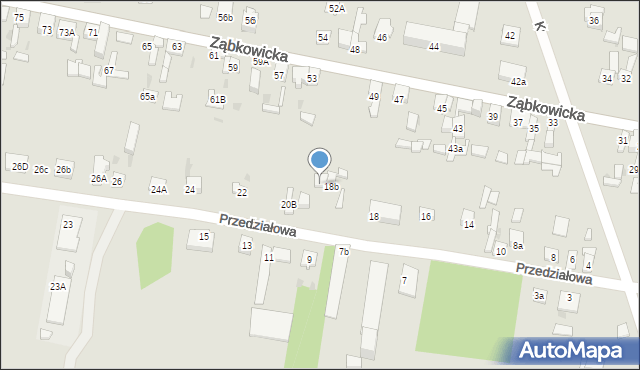Dąbrowa Górnicza, Przedziałowa, 20, mapa Dąbrowa Górnicza