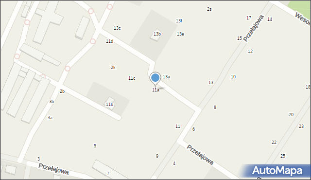 Dąbrówka-Sowice, Przełajowa, 11a, mapa Dąbrówka-Sowice