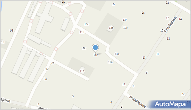 Dąbrówka-Sowice, Przełajowa, 11c, mapa Dąbrówka-Sowice