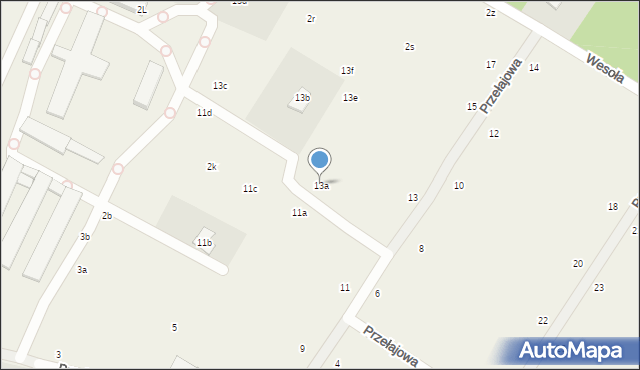 Dąbrówka-Sowice, Przełajowa, 13a, mapa Dąbrówka-Sowice