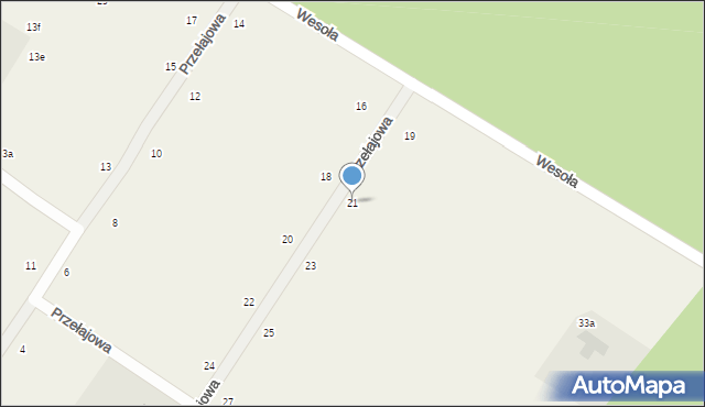 Dąbrówka-Sowice, Przełajowa, 21, mapa Dąbrówka-Sowice