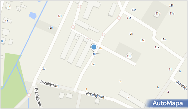 Dąbrówka-Sowice, Przełajowa, 3b, mapa Dąbrówka-Sowice