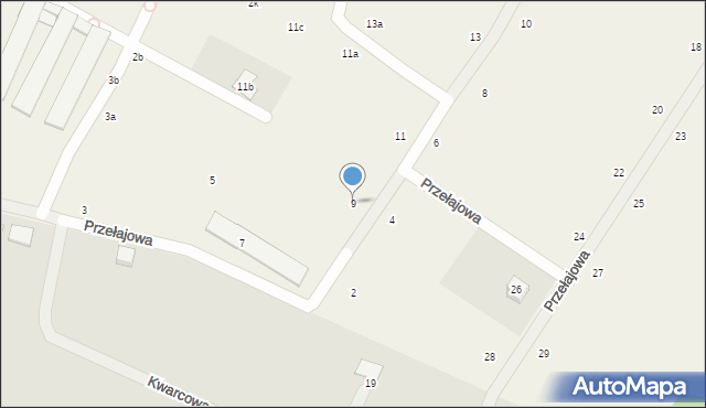 Dąbrówka-Sowice, Przełajowa, 9, mapa Dąbrówka-Sowice