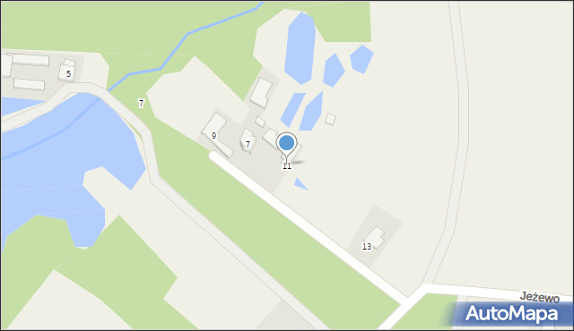 Dąbrówka Wielka, Przylesie, 11, mapa Dąbrówka Wielka