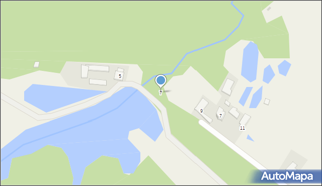 Dąbrówka Wielka, Przylesie, 7, mapa Dąbrówka Wielka