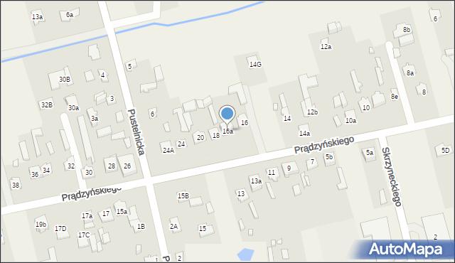 Dębe Wielkie, Prądzyńskiego Ignacego, gen., 16a, mapa Dębe Wielkie
