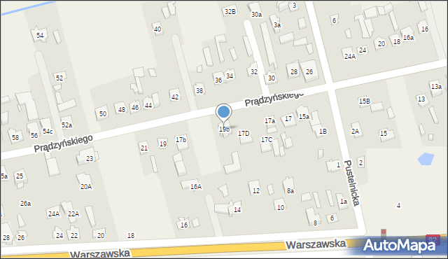 Dębe Wielkie, Prądzyńskiego Ignacego, gen., 19b, mapa Dębe Wielkie