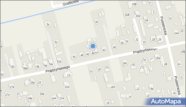 Dębe Wielkie, Prądzyńskiego Ignacego, gen., 44, mapa Dębe Wielkie