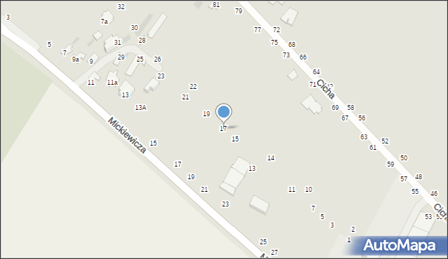 Dęblin, Przelotna, 17, mapa Dęblin