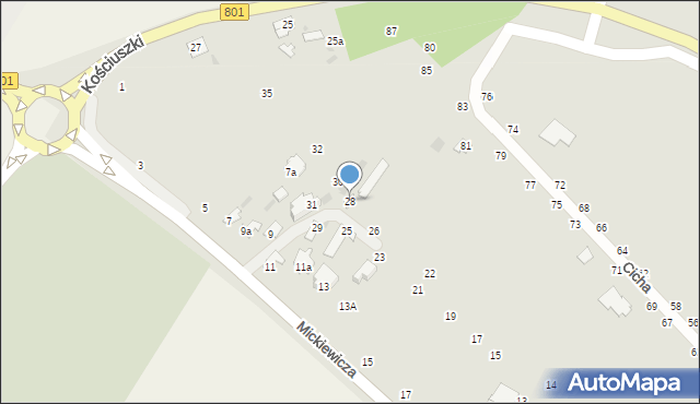 Dęblin, Przelotna, 28, mapa Dęblin