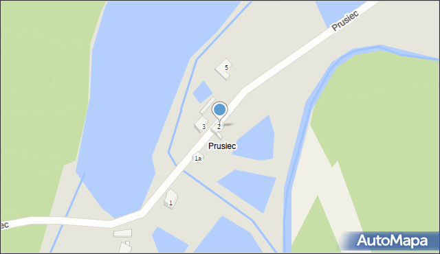 Dębno, Prusiec, 2a, mapa Dębno