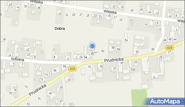 Dobra, Prudnicka, 62, mapa Dobra