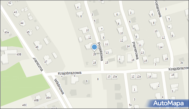 Dobra, Projektowa, 16, mapa Dobra