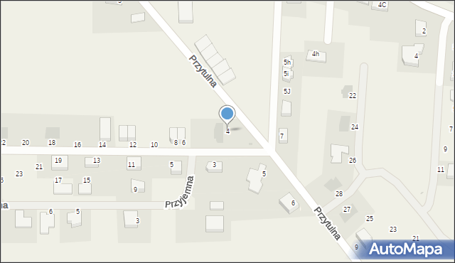 Dobra, Przytulna, 4, mapa Dobra