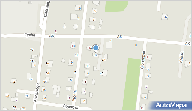 Dobre, Prosta, 12, mapa Dobre