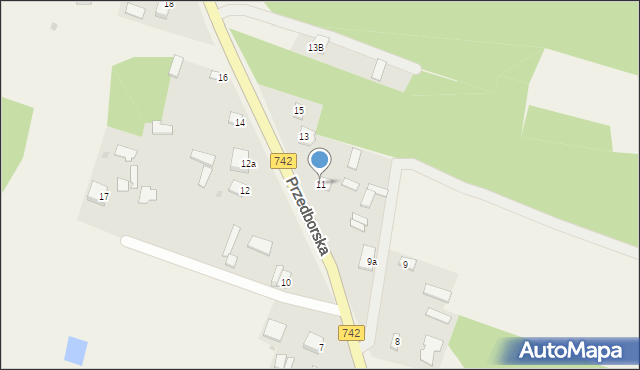 Dobromierz, Przedborska, 11, mapa Dobromierz