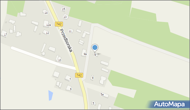 Dobromierz, Przedborska, 9, mapa Dobromierz