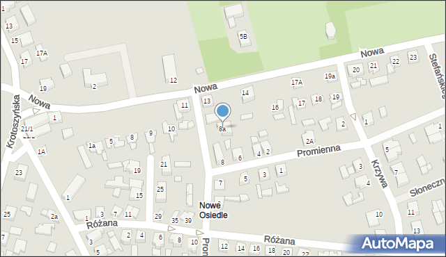 Dobrzyca, Promienna, 8a, mapa Dobrzyca