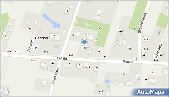 Dobrzyń, Prosta, 126, mapa Dobrzyń