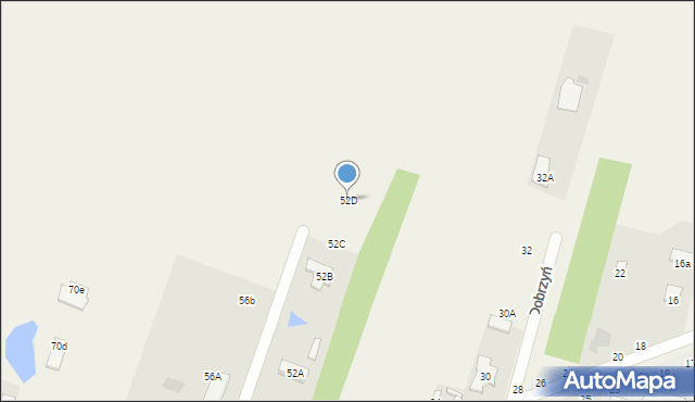 Dobrzyń, Prosta, 52D, mapa Dobrzyń