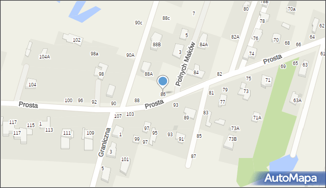 Dobrzyń, Prosta, 86, mapa Dobrzyń