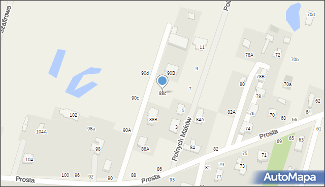 Dobrzyń, Prosta, 88c, mapa Dobrzyń