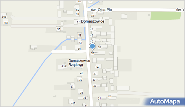 Domaszowice, Przyborowskiego Walerego, 36, mapa Domaszowice