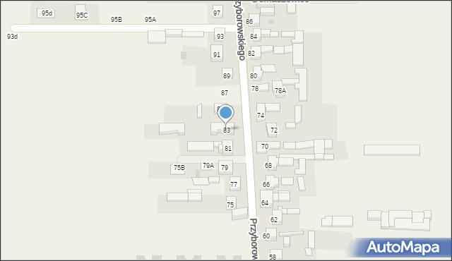 Domaszowice, Przyborowskiego Walerego, 83, mapa Domaszowice