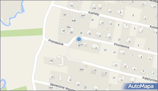 Dominów, Promienna, 19, mapa Dominów