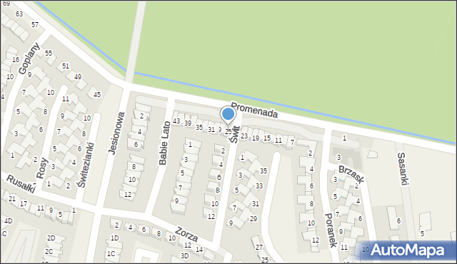 Dopiewiec, Promenada, 25, mapa Dopiewiec