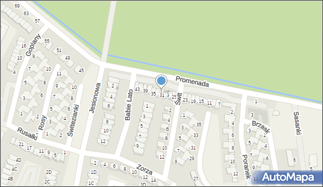 Dopiewiec, Promenada, 31, mapa Dopiewiec