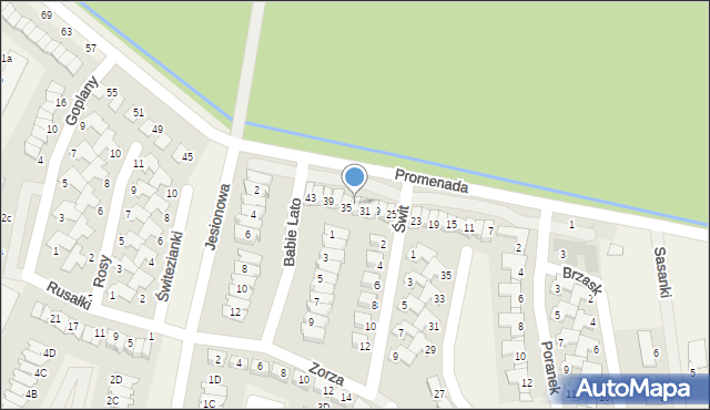 Dopiewiec, Promenada, 33, mapa Dopiewiec