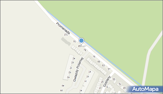 Dopiewiec, Promenada, 83, mapa Dopiewiec