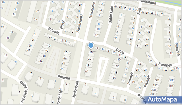 Dopiewiec, Promyk, 1D, mapa Dopiewiec